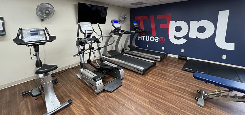 Cardio machines in USACW Fitness Center.